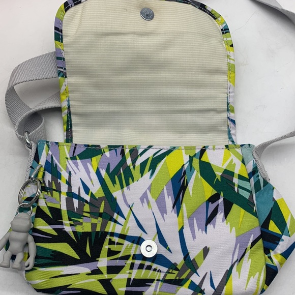 Kipling Yellow Blue Nylon Small Crossbody with gorilla MCB4900 - Picture 5 of 14